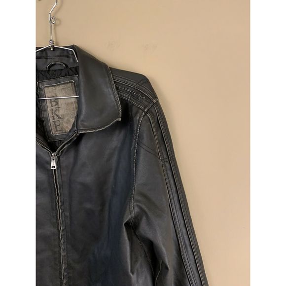 BKE Buckle Mens Faux Leather Jacket Size M - Picture 3 of 10